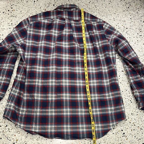 Ralph Lauren Classic Fit navy blue red plaid XL shirt button up down - Picture 5 of 6